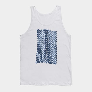 Hand Knit Zoom Navy Tank Top